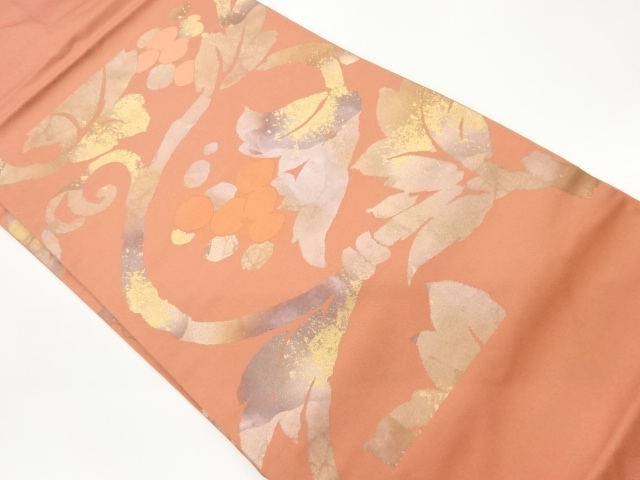 リサイクル　葡萄唐草模様織出し名古屋帯